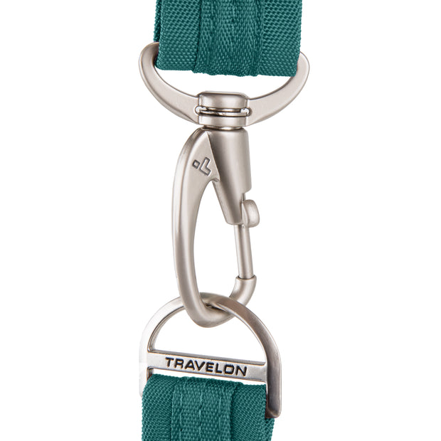 variant:46342240633024 travelon Slim Double Zip Crossbody Spruce