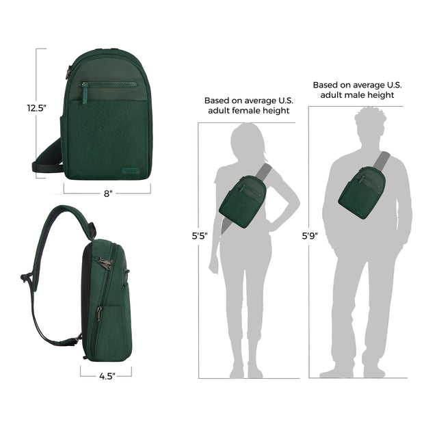 variant:46276791304384 Travelon Metro Anti-Theft Sling Green