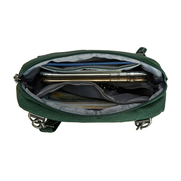 variant:46316577226944 Travelon Anti-Theft Metro Convertible Small Crossbody Forest Heather