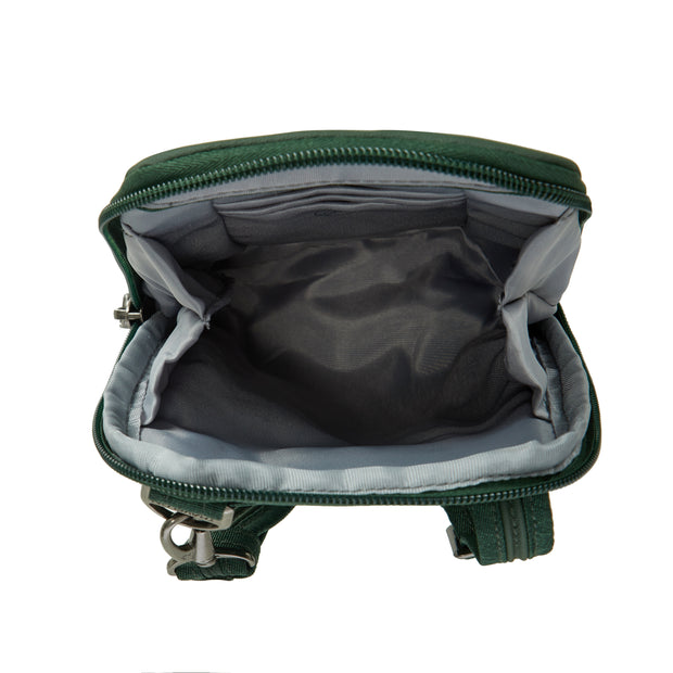 variant:46316776980672 Travelon Metro Anti-Theft Stadium Mini Crossbody Forest Heather