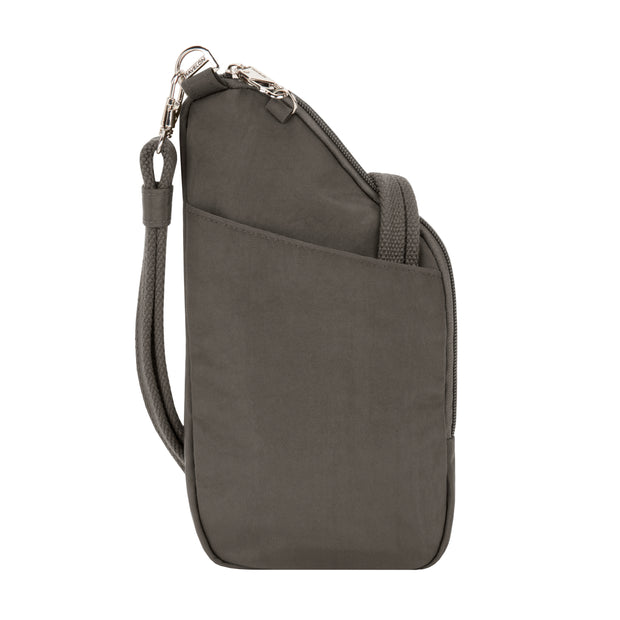 variant:46346502537408 travelon Anti-Theft Essentials Mini Asymmetric Crossbody smoke