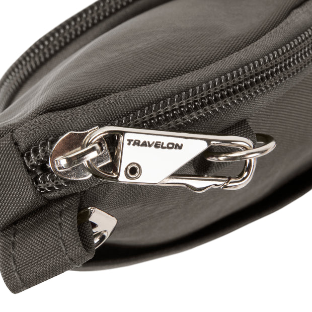 variant:46346502537408 travelon Anti-Theft Essentials Mini Asymmetric Crossbody smoke