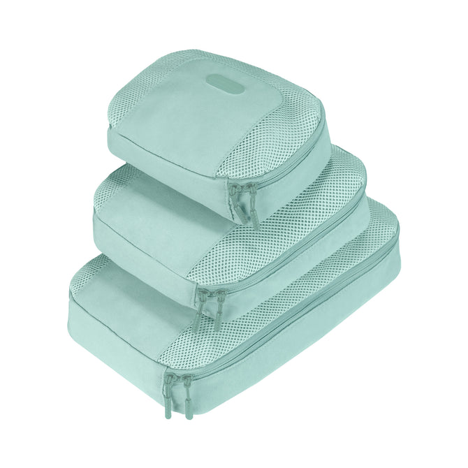 variant:43695923888320 Travelon Set of 3 Packing Cubes - Mint Green