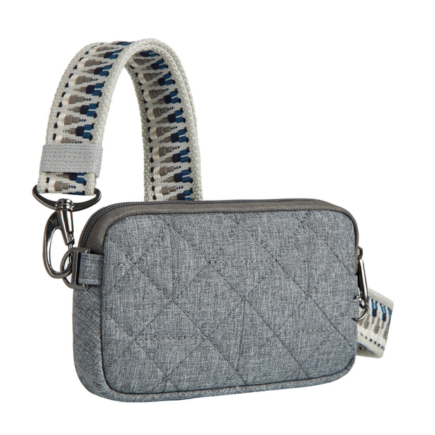 variant:46319533949120 Travelon Boho Anti-Theft Phone Sling Gray Heather