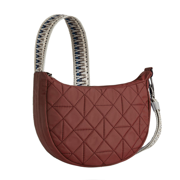 variant:46319877914816 Travelon Boho Anti-Theft Crescent Crossbody Paprika