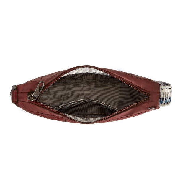 variant:46319877914816 Travelon Boho Anti-Theft Crescent Crossbody Paprika
