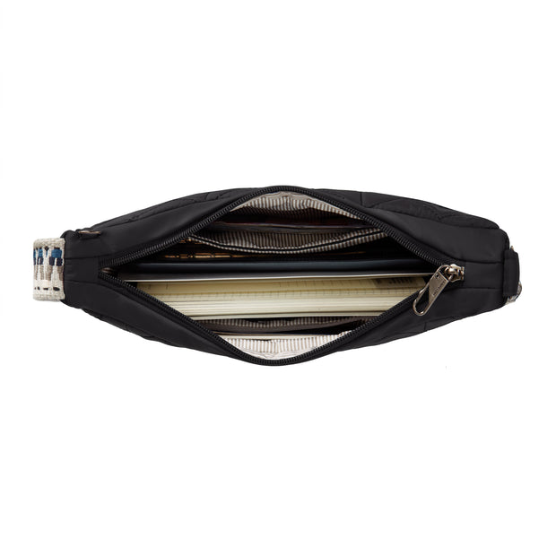 variant:46319877980352 Travelon Boho Anti-Theft Crescent Crossbody Black