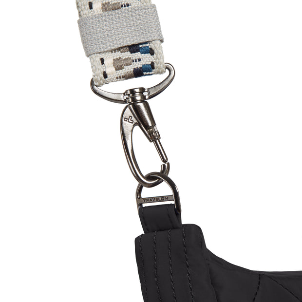 variant:46319877980352 Travelon Boho Anti-Theft Crescent Crossbody Black