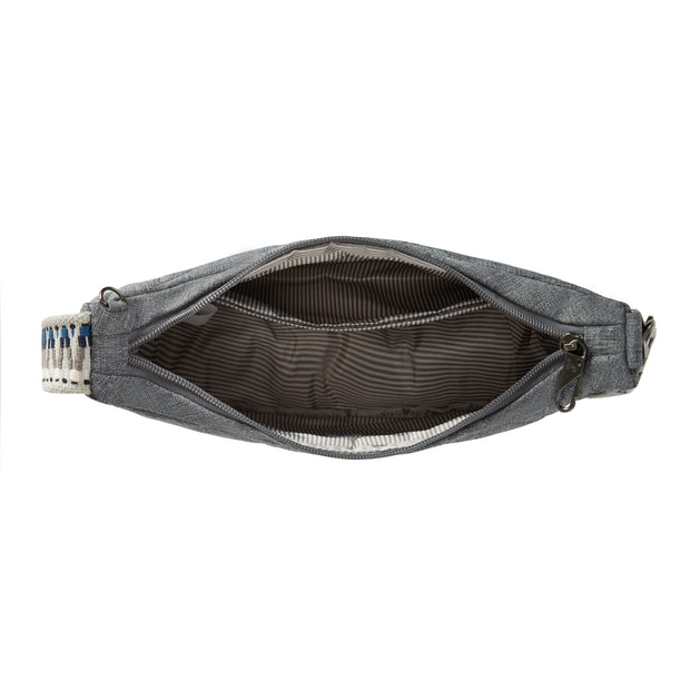 variant:46319878013120 Travelon Boho Anti-Theft Crescent Crossbody Gray Heather