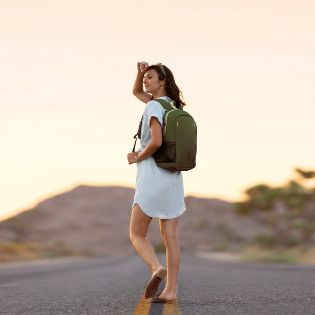 variant:46208241533120 The Voyages Anti-Theft Day Pack Olive
