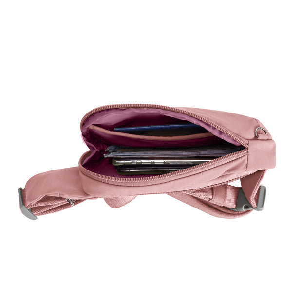 variant:46208435093696 Roam Anti-Theft Compact Sling Travelon Desert Pink