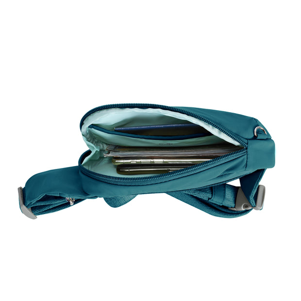variant:46208435126464 Roam Anti-Theft Compact Sling Travelon Desert Capri Blue