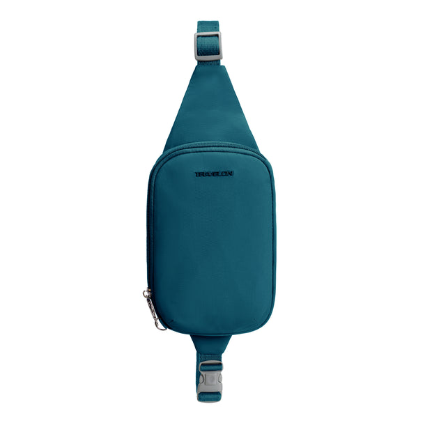 variant:46208435126464 Roam Anti-Theft Compact Sling Travelon Desert Capri Blue