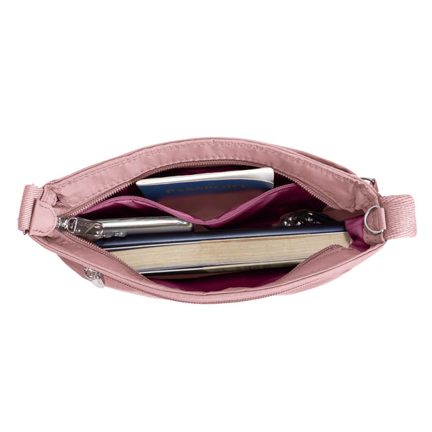 variant:46209755644096 Travelon Roam Anti-Theft Small Crossbody Desert Pink