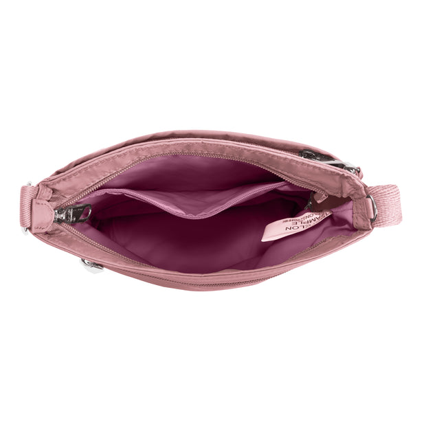 variant:46209755644096 Travelon Roam Anti-Theft Small Crossbody Desert Pink