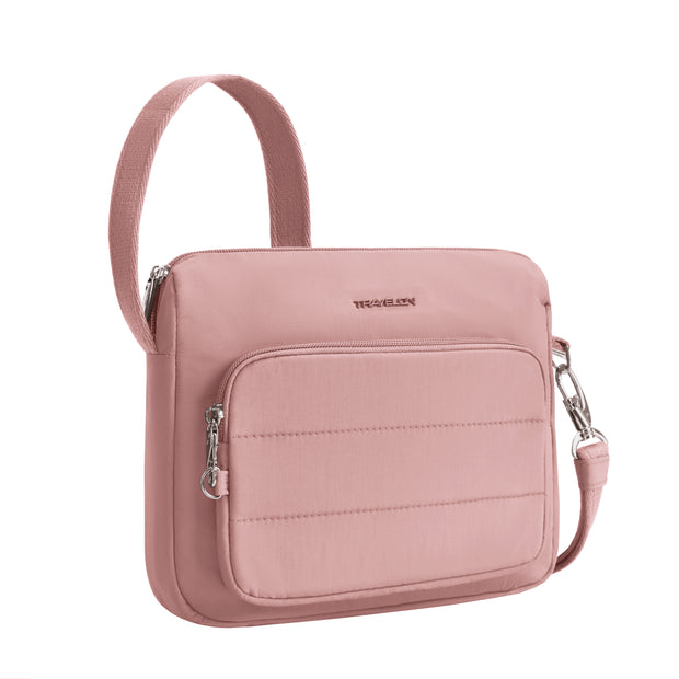 variant:46315873173696 Travelon Roam Anti-Theft East/West Crossbody Desert Pink