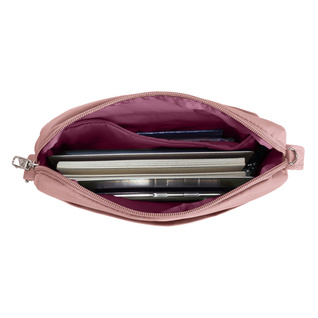 variant:46315873173696 Travelon Roam Anti-Theft East/West Crossbody Desert Pink