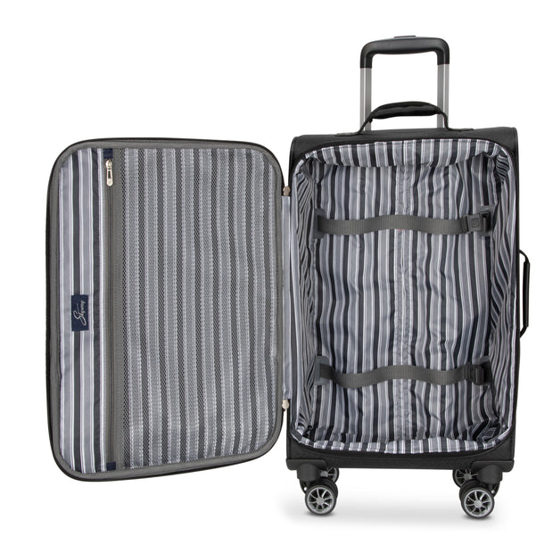 variant:43715325952192 Skyway Epic Softside Carry-On Spinner Luggage Black