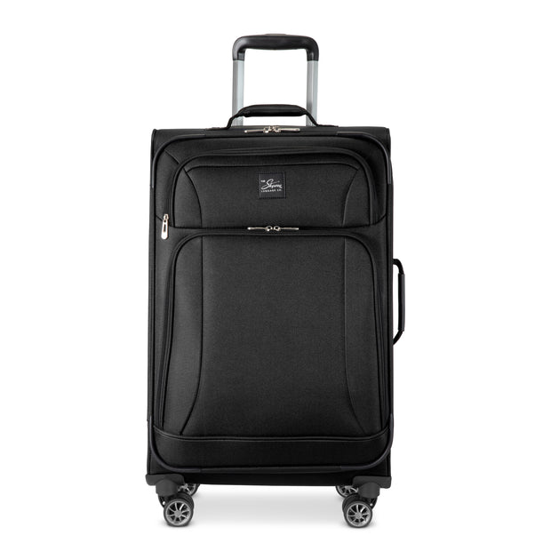 variant:43715339780288 Skyway  Epic Softside Medium Checked Spinner Luggage Black
