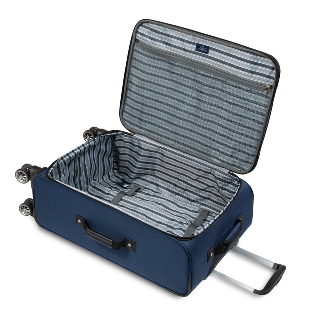 variant:43715339813056 Skyway Epic Softside Medium Checked Spinner Luggage Blue