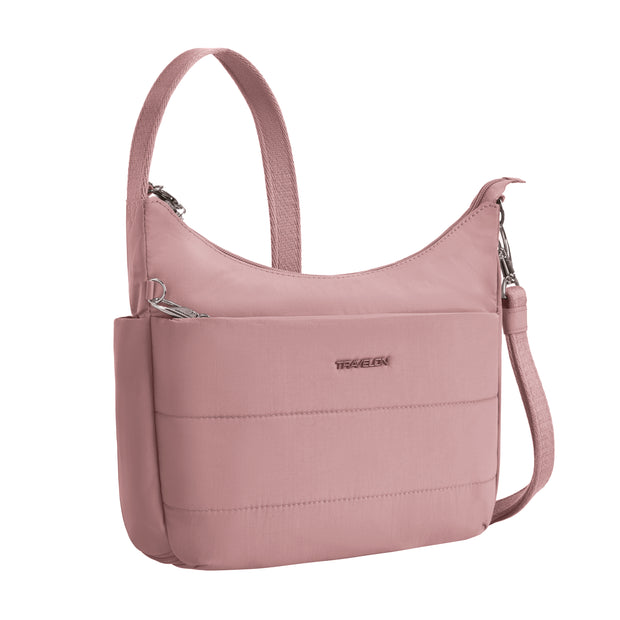 variant:46209861222592 Travelon Roam Anti-Theft Medium Crossbody Desert Pink