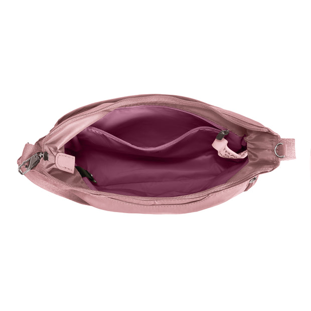 variant:46209861222592 Travelon Roam Anti-Theft Medium Crossbody Desert Pink