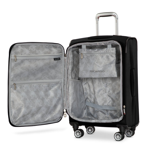 variant:43716757422272 RBH Hermosa Softside Carry-On Spinner Luggage Black