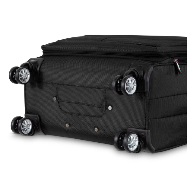 variant:43717457182912 RBH Hermosa Softside Large Checked Spinner Luggage Black