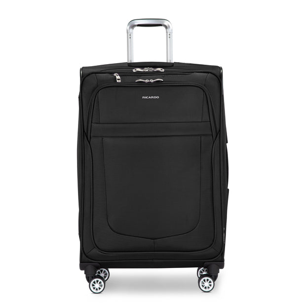 variant:43717457182912 RBH Hermosa Softside Large Checked Spinner Luggage Black