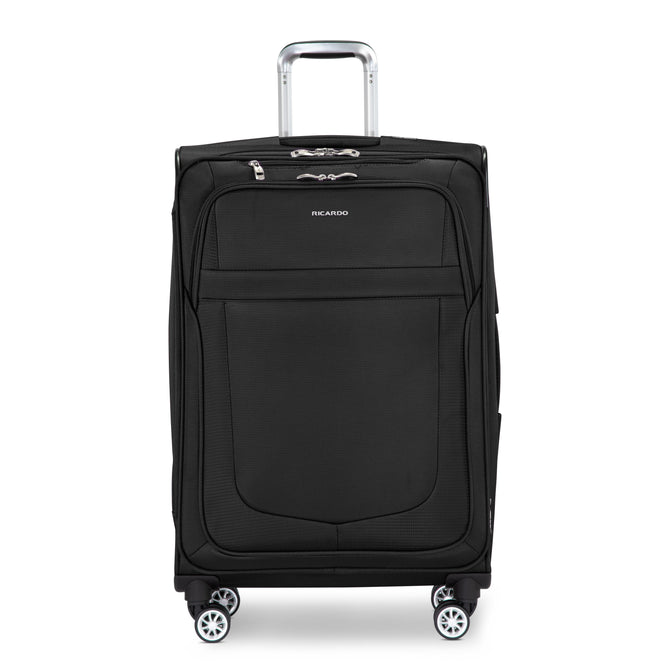 variant:43717457182912 RBH Hermosa Softside Large Checked Spinner Luggage Black