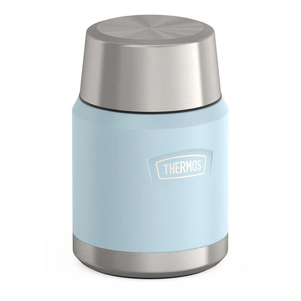 variant:43736965742784 16 oz Stainless Steel Food Jar w/ Spoon Glacier