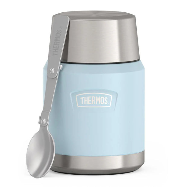 variant:43736965742784 16 oz Stainless Steel Food Jar w/ Spoon Glacier