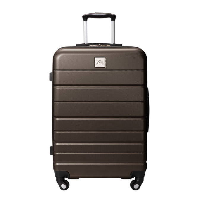 variant:43717504008384 Skyway Epic 2.0 Hardside Medium Checked Spinner Luggage Midnight
