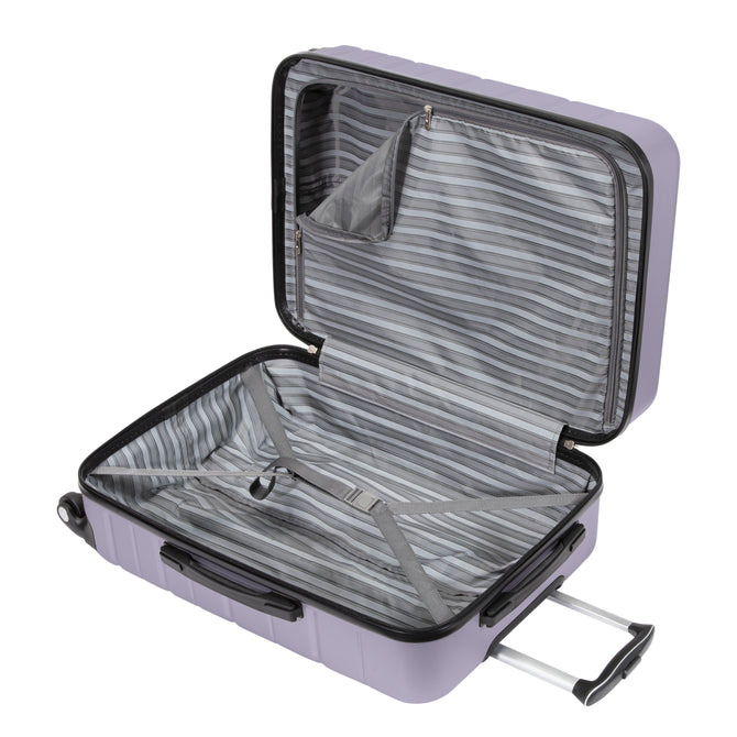 variant:43717504073920 Skyway Epic 2.0 Hardside Medium Checked Spinner Luggage Silver Lilac