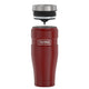 variant:46530409234624 16 oz Stainless Steel  Travel Tumbler Matte Matte Red