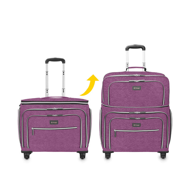 variant:43986392514752 Biaggi Carry-On To Check-In Purple
