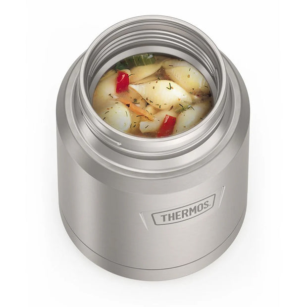 variant:43736965710016 16 oz Stainless Steel Food Jar w/ Spoon Matte Stainless Steel 