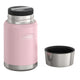 variant:46529430257856 24 oz Stainless Steel Food Jar w/ Spoon Sunset Pink