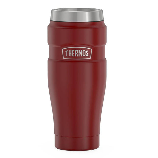 variant:46530409234624 16 oz Stainless Steel  Travel Tumbler Matte Matte Red
