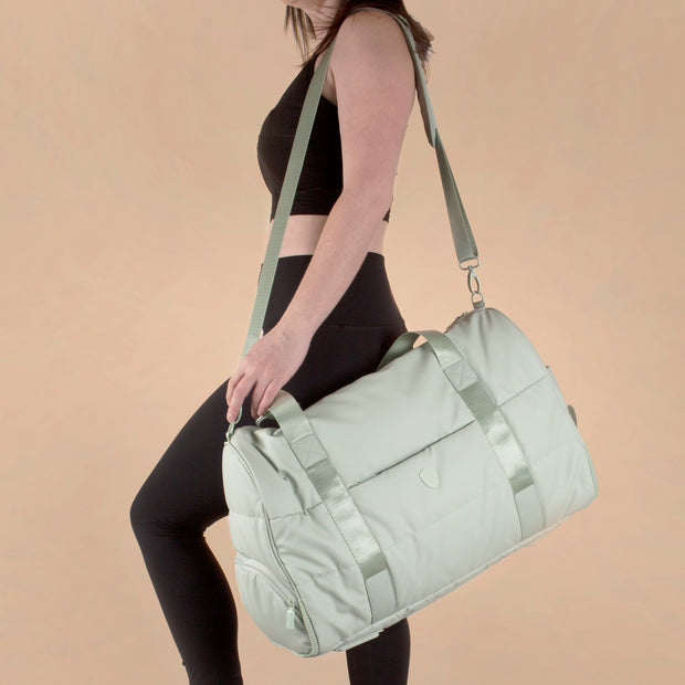 variant:43211072241856 The Puffer Softside Carry-On Duffel Bag Sage Green