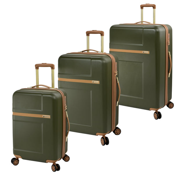 variant:46795404771520 London Fog Westbury Hardside Carry On Luggage Olive & Sand