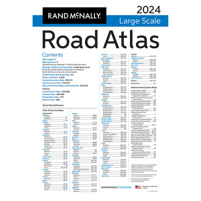 2024 Large Scale Road Atlas