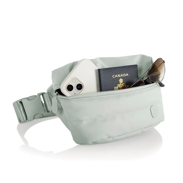 variant:46559256608960 The Puffer Mini Waist Bag Sage Green