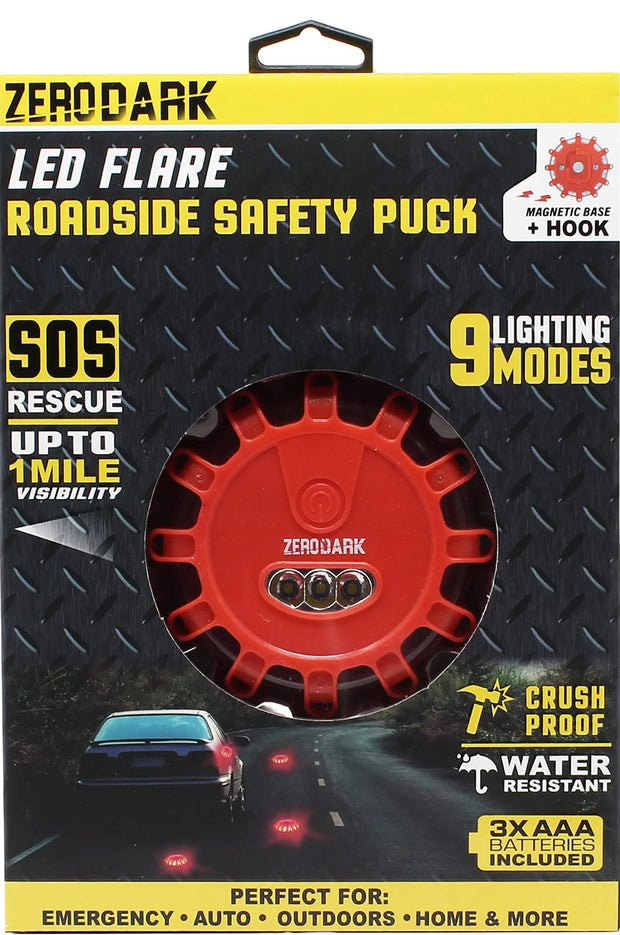 LED Roadside Flare Safety Puck