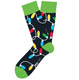 variant:43985408032960 Holiday Themed Socks Medium Large Green and Navy Light