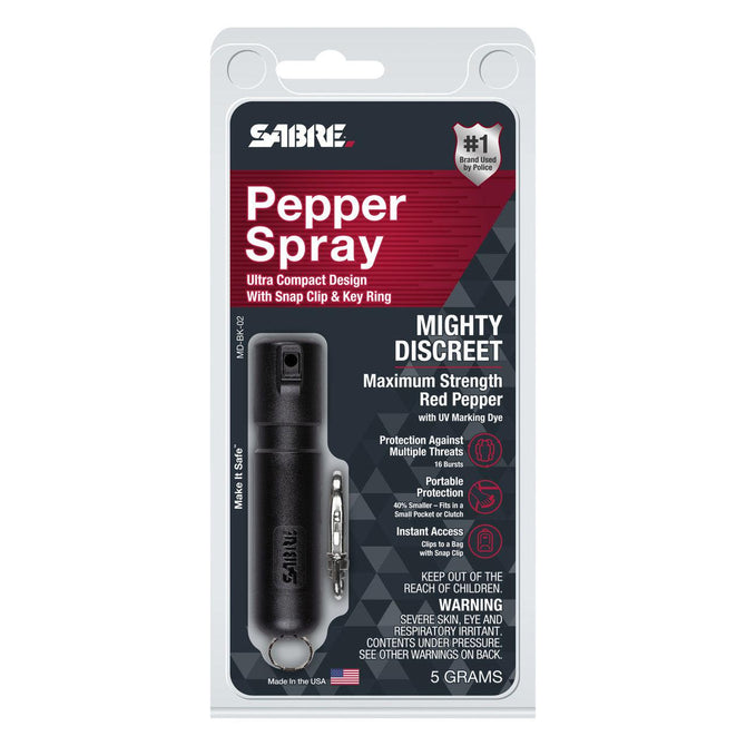 variant:43705613779136 Sabre Mighty Discreet Pepper Spray Black