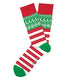 variant:43985417896128 Holiday Themed Socks Medium Large Red and Green Stripe