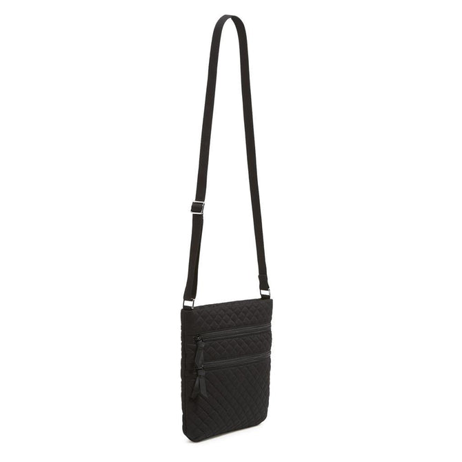 variant:43566593081536 Vera Bradley Triple Zip Hipster Crossbody Bag in Microfiber - Black