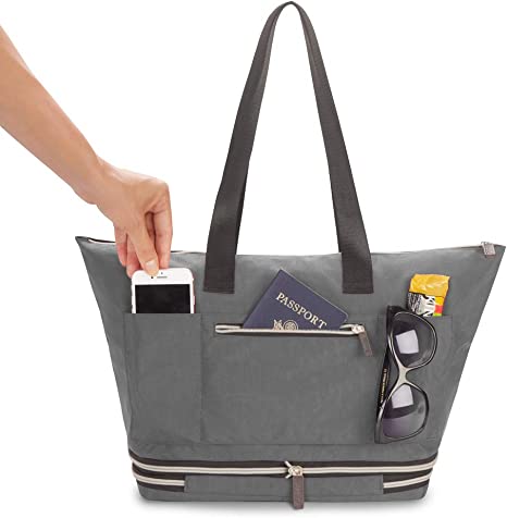 variant:43480898994368 Zipsak Boost Handbag Tote - Grey