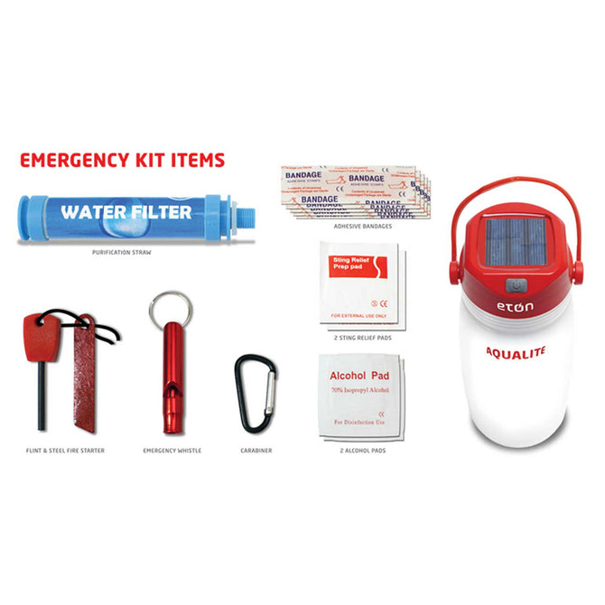 AAA.com | Etón AquaLite Solar Powered Lantern & Basic Emergency Kit